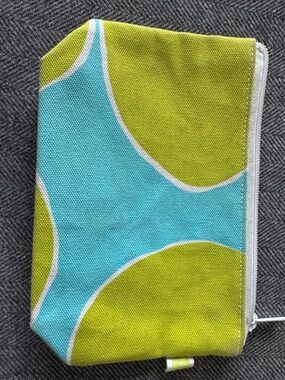 NWOT, SEE DESIGN, COLORFUL COTTON CANVAS, ZIPPERED POUCH
